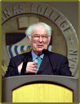 Nobel Prize winning Irish poet Seamus Heaney