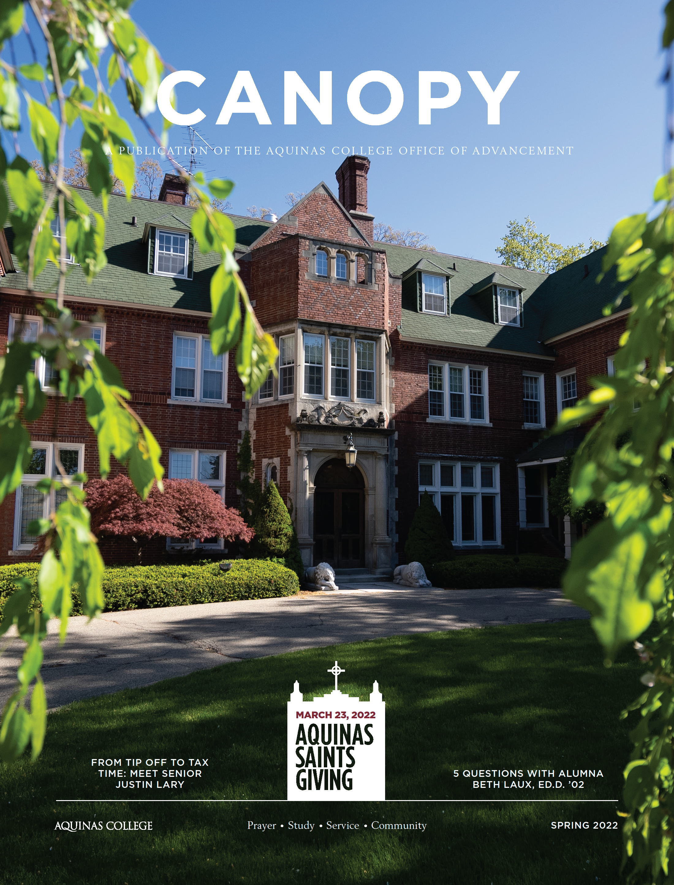 Canopy Spring 2022 cover featuring Holmdene Manor in spring