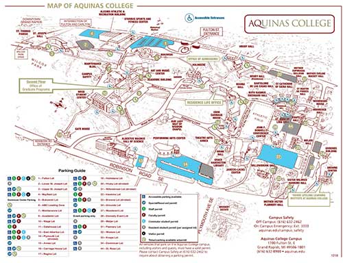 Aquinas Campus Parking Map Thumbnail