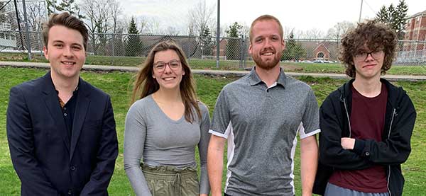 Four students outside