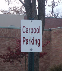 "Carpool Parking" sign 