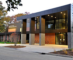 Fulton entrance to a building