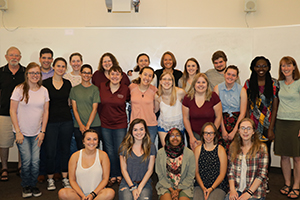 group photo of the writing center