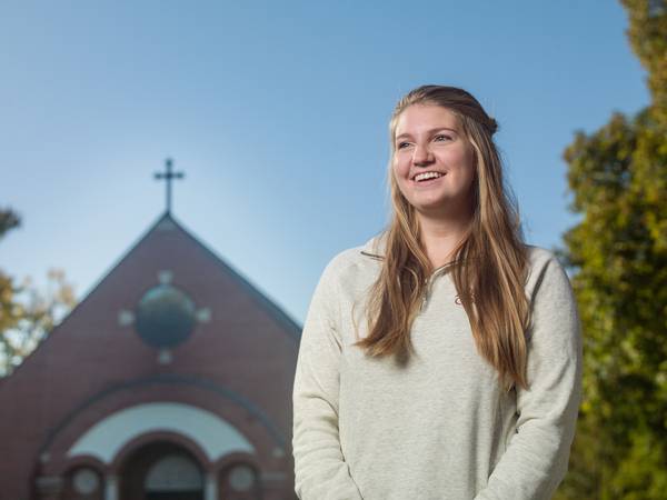 Student at Our Lady Seat of Wisdom Chapel 