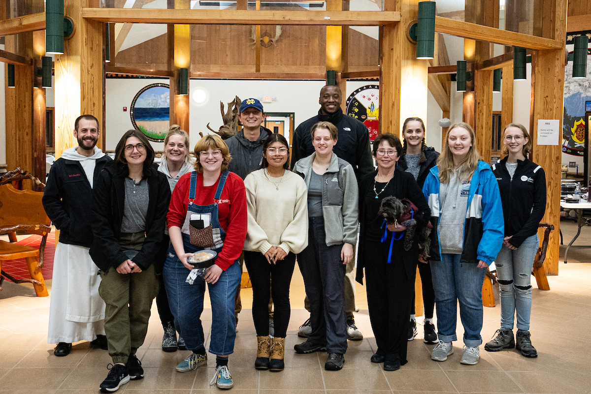 Students pose together for a photo on Indigenous Histories Sociology trip