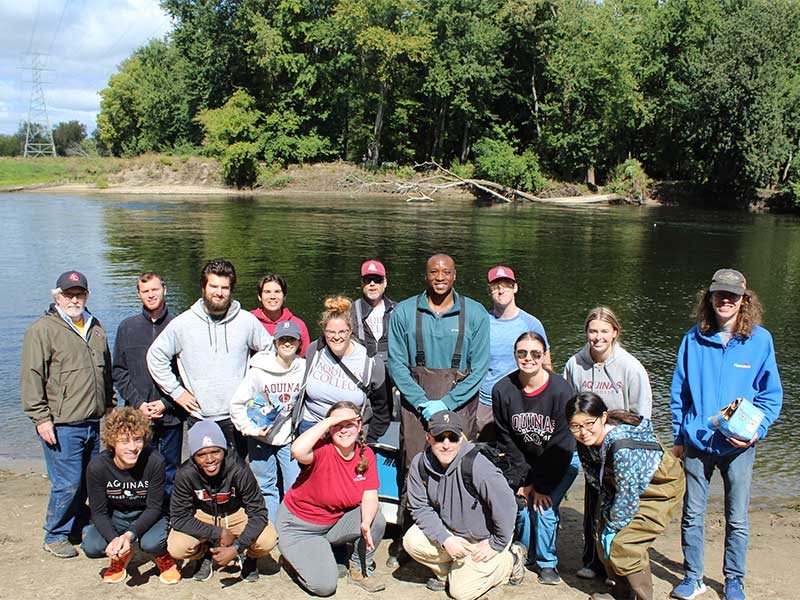 History club river clean up