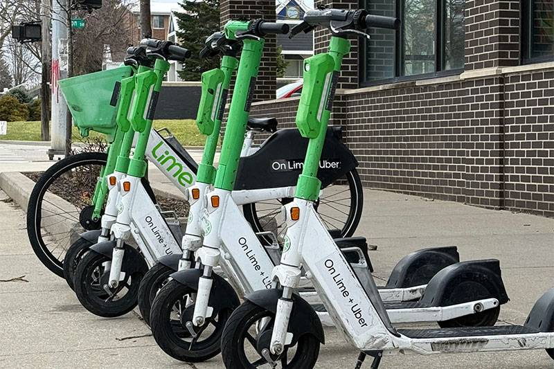 Lime Scooters and bikes