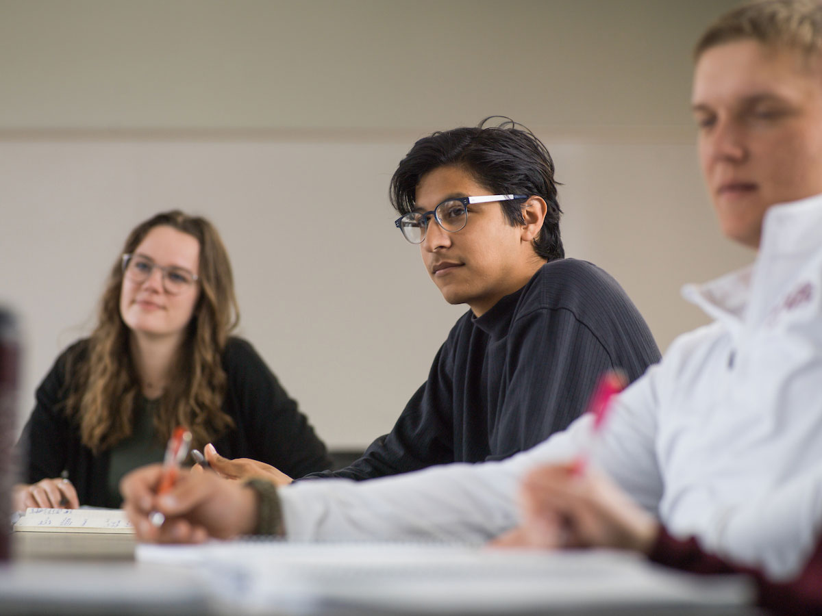 students focusing