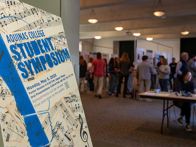 Student symposium sign